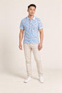 Men's Polo Tee - Blue Lucky Bamboo