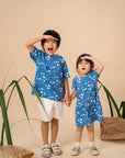 Mary Dress - Blue Elephant Families