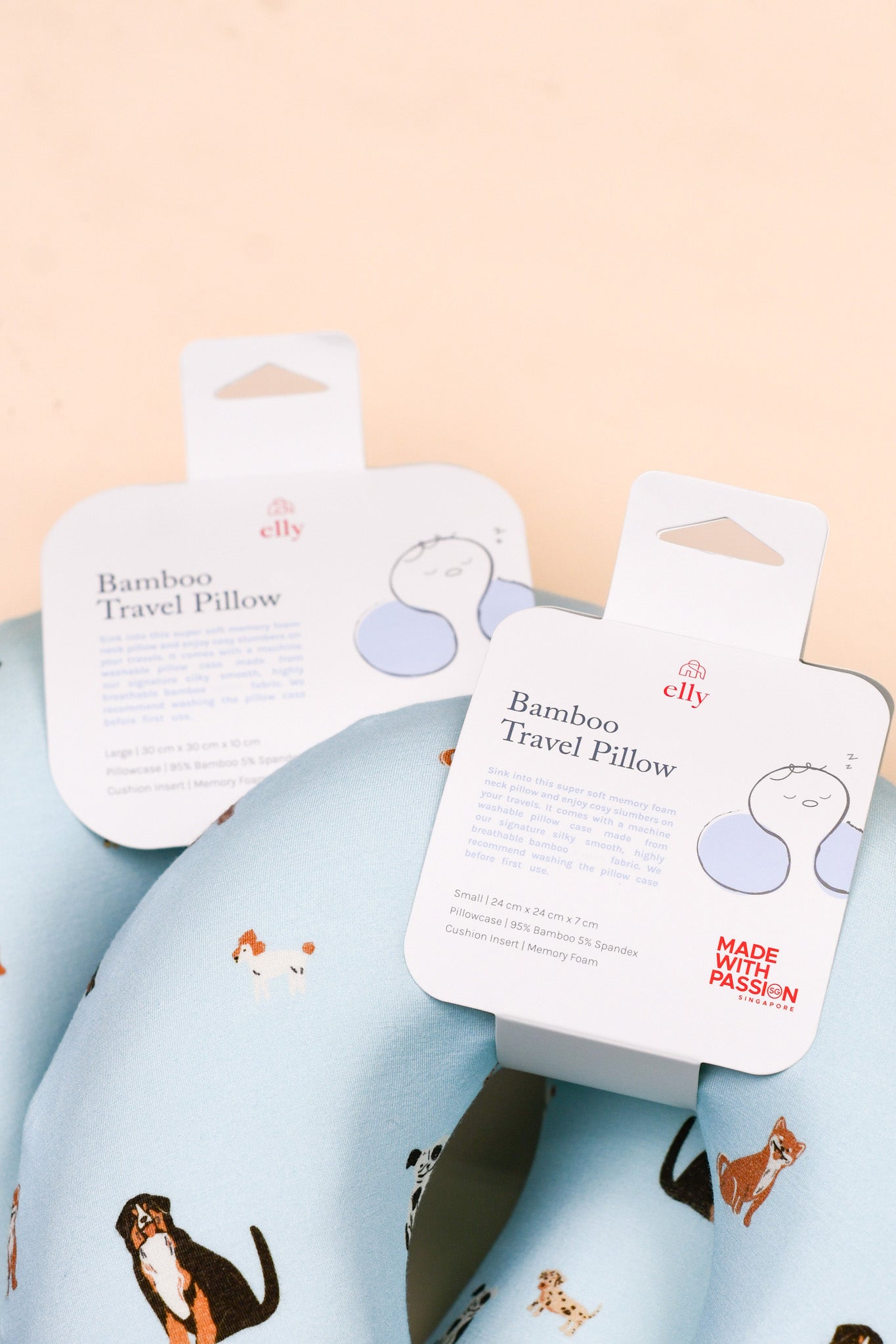 Snuggle Neck Pillow - Blue Doggies