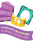 Magna-tiles Castle DLX + microMAGS 48 Piece Set | The Elly Store 