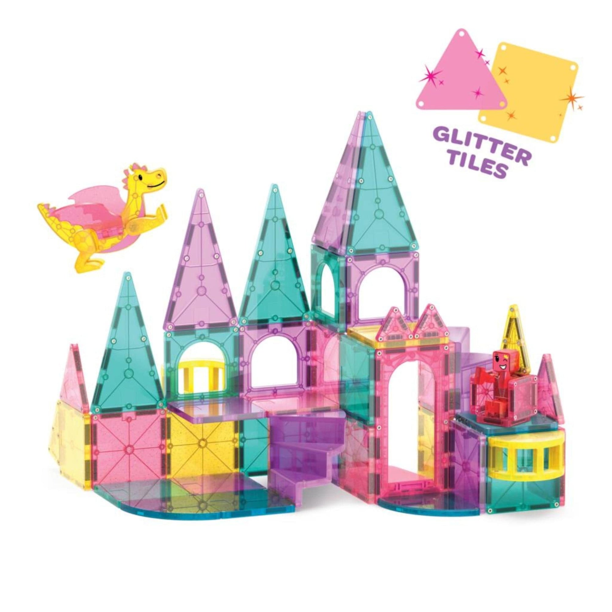 Magna-tiles Castle DLX + microMAGS 48 Piece Set | The Elly Store 
