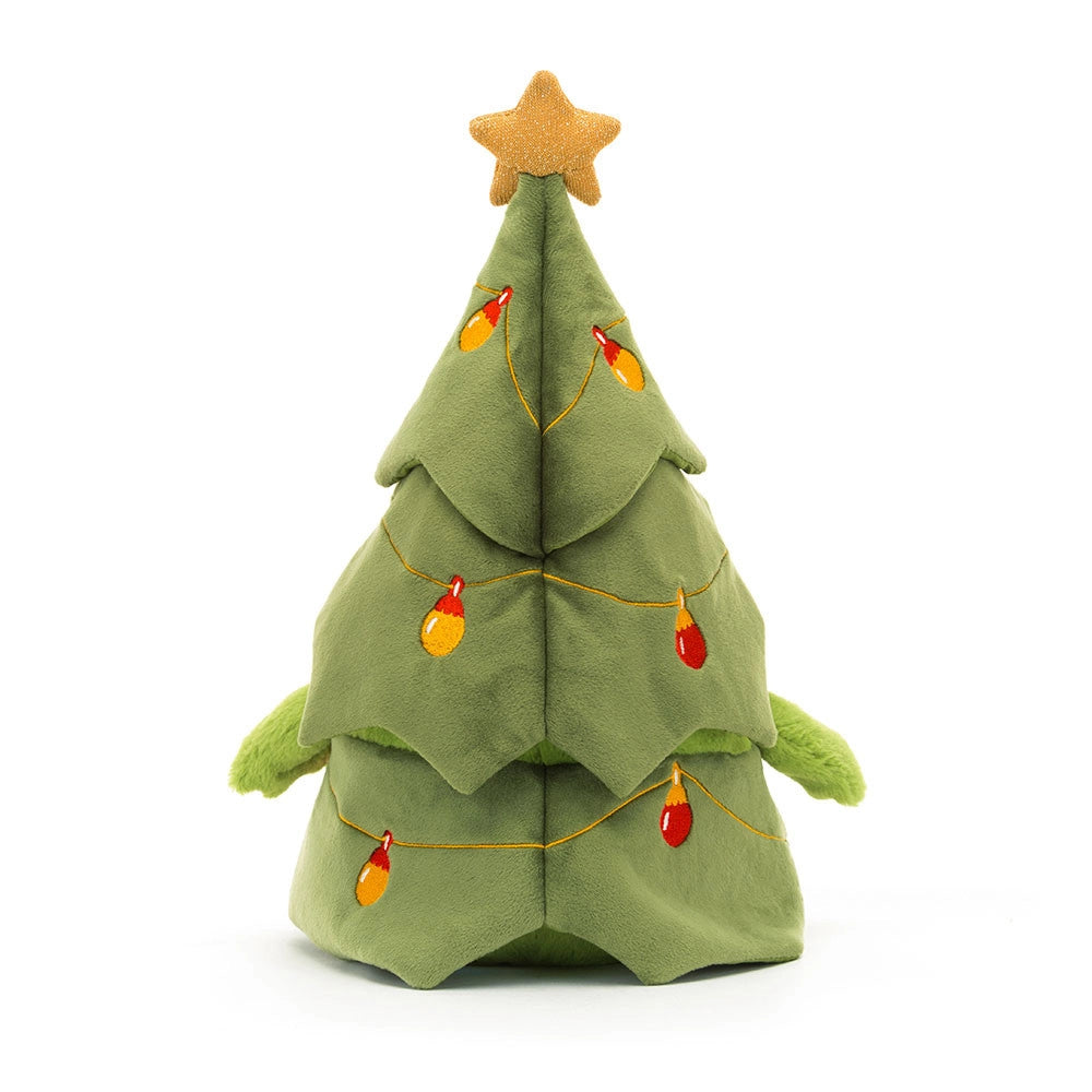Jellycat Christmas Tree Ricky Rain Frog back