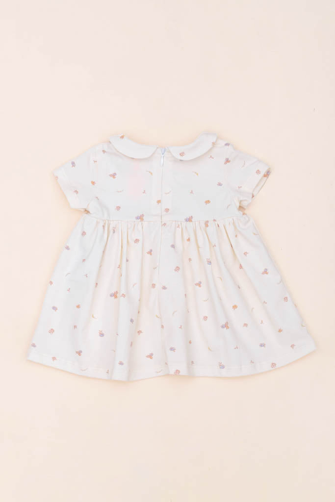 Clara Dress - Cream Freesias