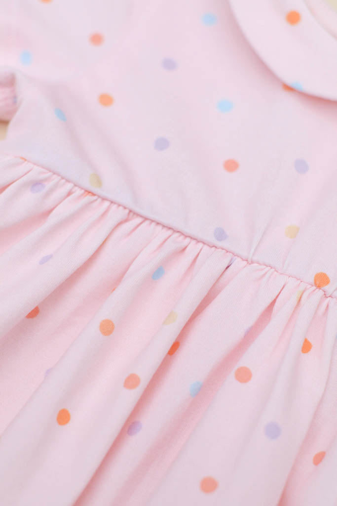 Clara Dress - Pink Polka Dots