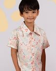 Little Man Shirt - Colourful Puppies