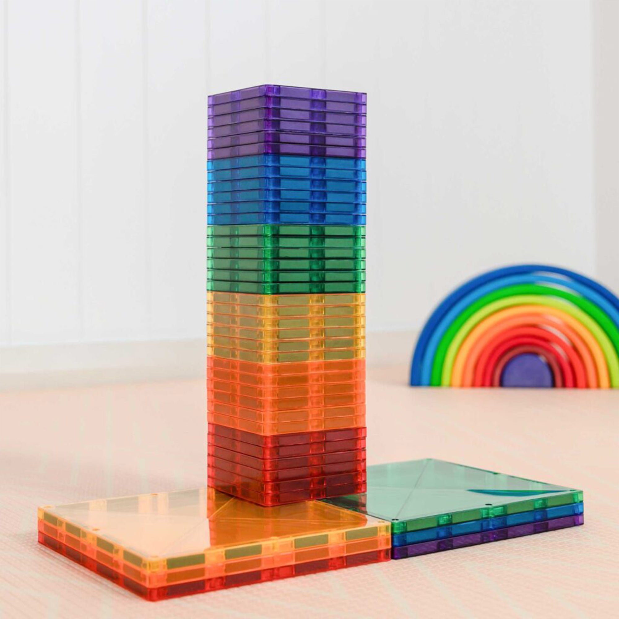 Connetix 42 Piece Rainbow Square Pack | The Elly Store