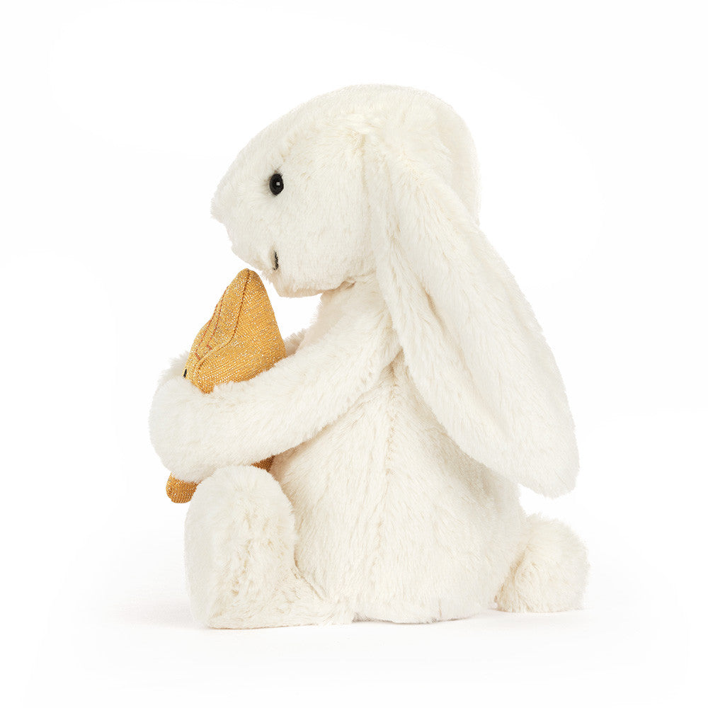 Jellycat Cream Bunny with Star side