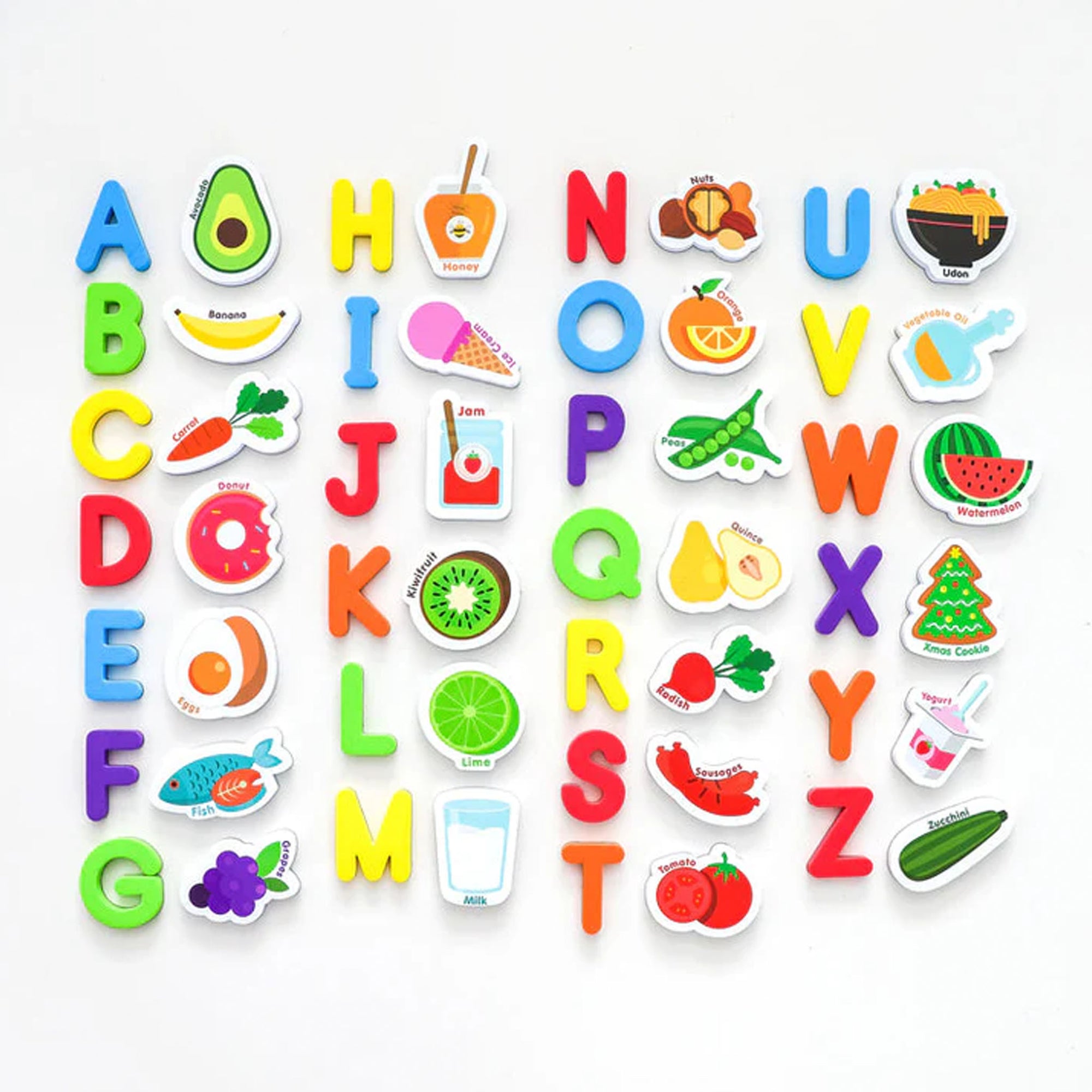 Curious Columbus - Magnetic Food Letters 