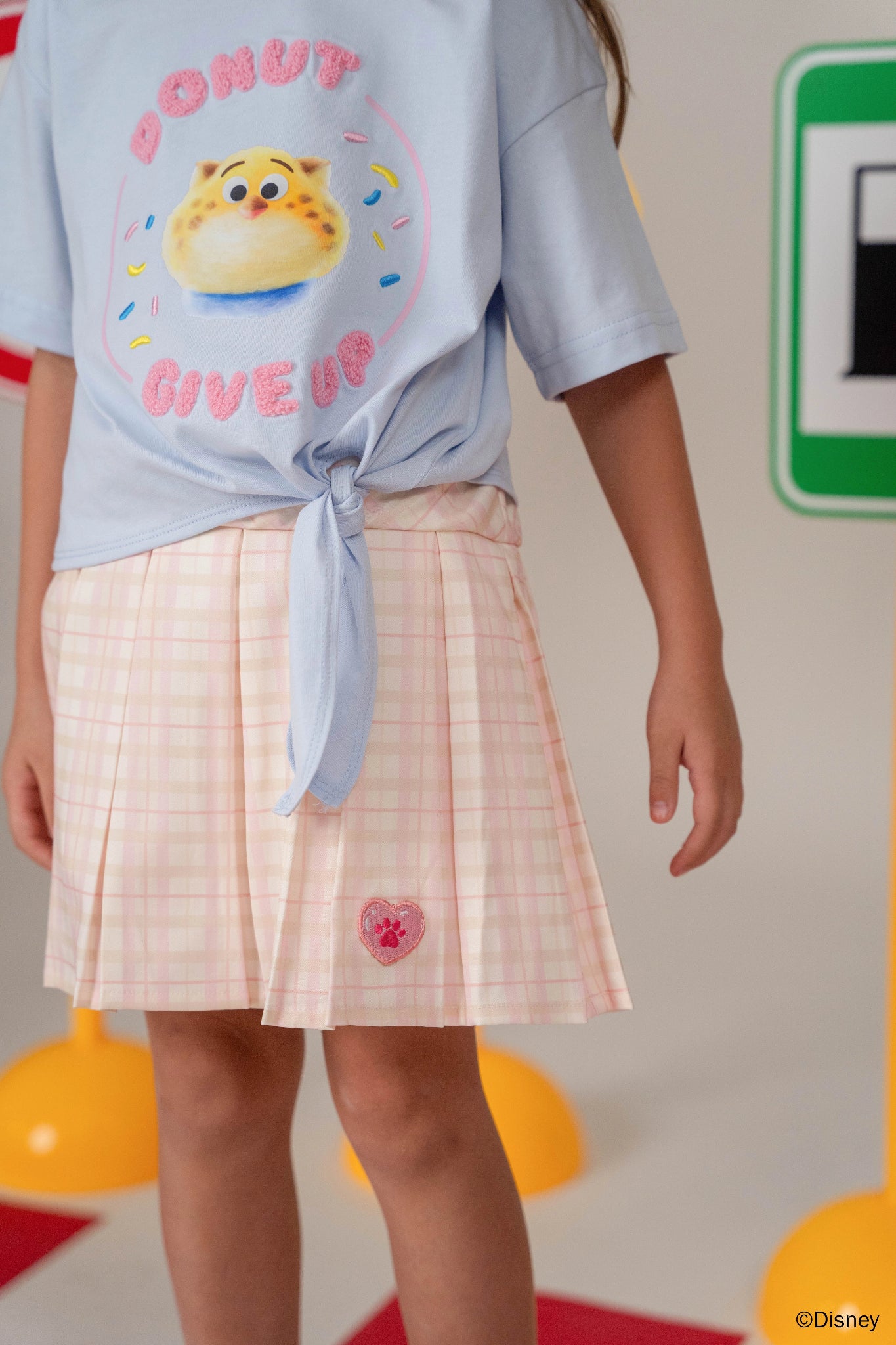 Tie-Front Crop Tee - Donut Give Up