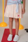 Disney | elly - Zoey Pleated Skirt in Pink Plaid
