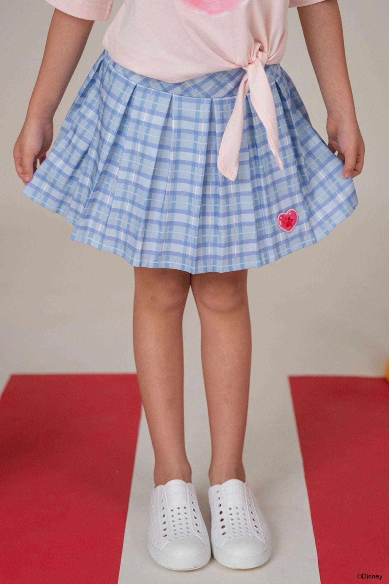 Zoey Pleated Skirt - Blue Plaid