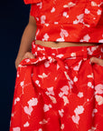 Nicole Pants - Red Blossom Lily