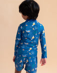 Play by elly Swimwear | Long-Sleeve Rash Guard - Tropical Coral