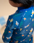 Play by elly Swimwear | Long-Sleeve Rash Guard - Tropical Coral