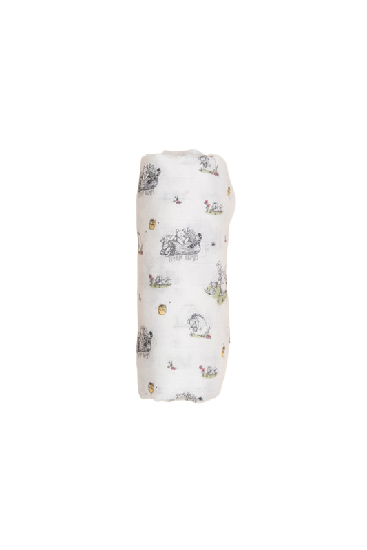 Disney x elly Organic Cotton Swaddle - Breezy Day Pooh | Ideal for Newborn Baby Gifts | The Elly Store Singapore