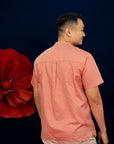 Men's Mandarin-collared Shirt -  Red Dragon Balls