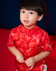 Mandarin-collared Shirt - Red Phoenix