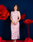 Ladies Harper Cheongsam - Blue-Red Phoenix