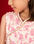 Jersey Luna Cheongsam - Pink Lanterns