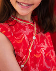 Jersey Luna Cheongsam - Red Phoenix