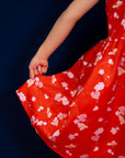 Twirly Cheongsam - Red Blossom Lily