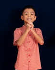 Mandarin-collared Shirt - Red Dragon Balls