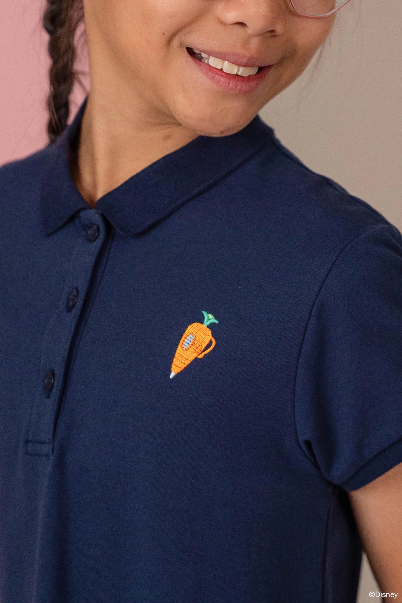 Pleated Polo Dress - Navy