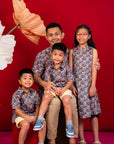 Wrap Cheongsam - Navy Floral