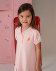 Pleated Polo Dress - Pink