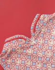 Flare Cheongsam - Pink Mickey Tiles