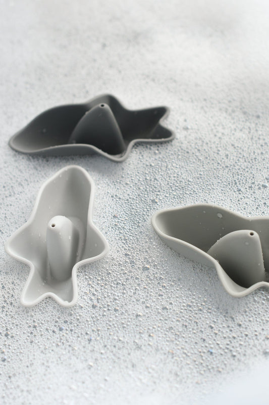 Olive | Stackable Sharks - Grey Set of 3 | The Elly Store