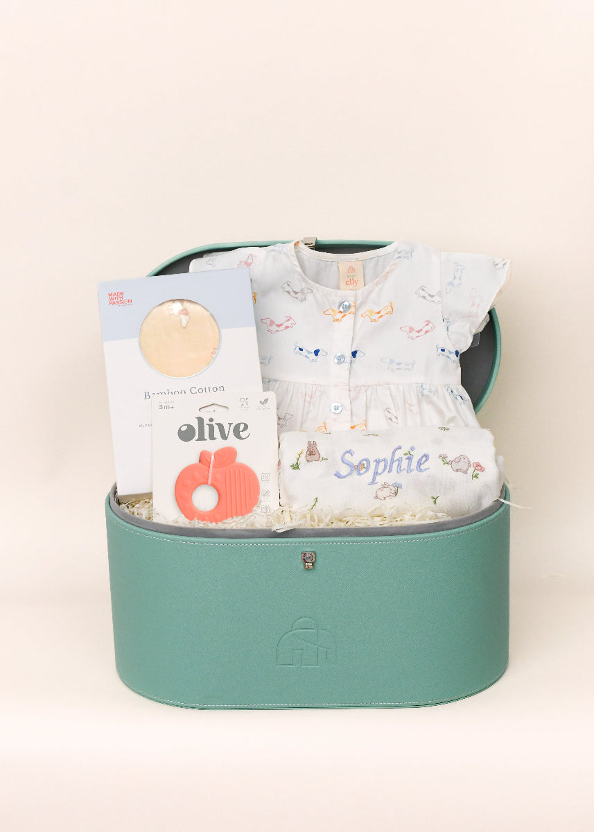 Dog Baby Girl Keepsake Gift Set