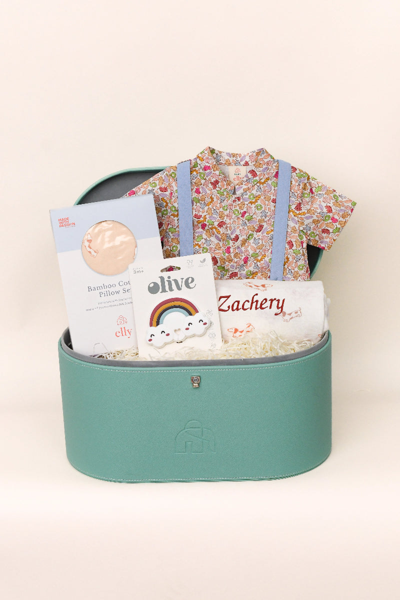 Overalls Keepsake Gift Set - Baby Boy