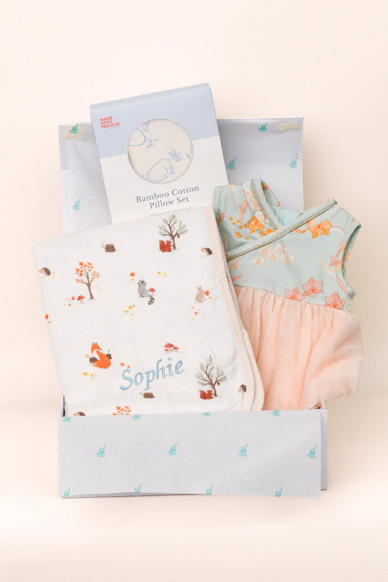 Tulle Cheongsam Baby Gift Set