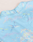 Ladies Mini Peony Cheongsam - Blue Cranes