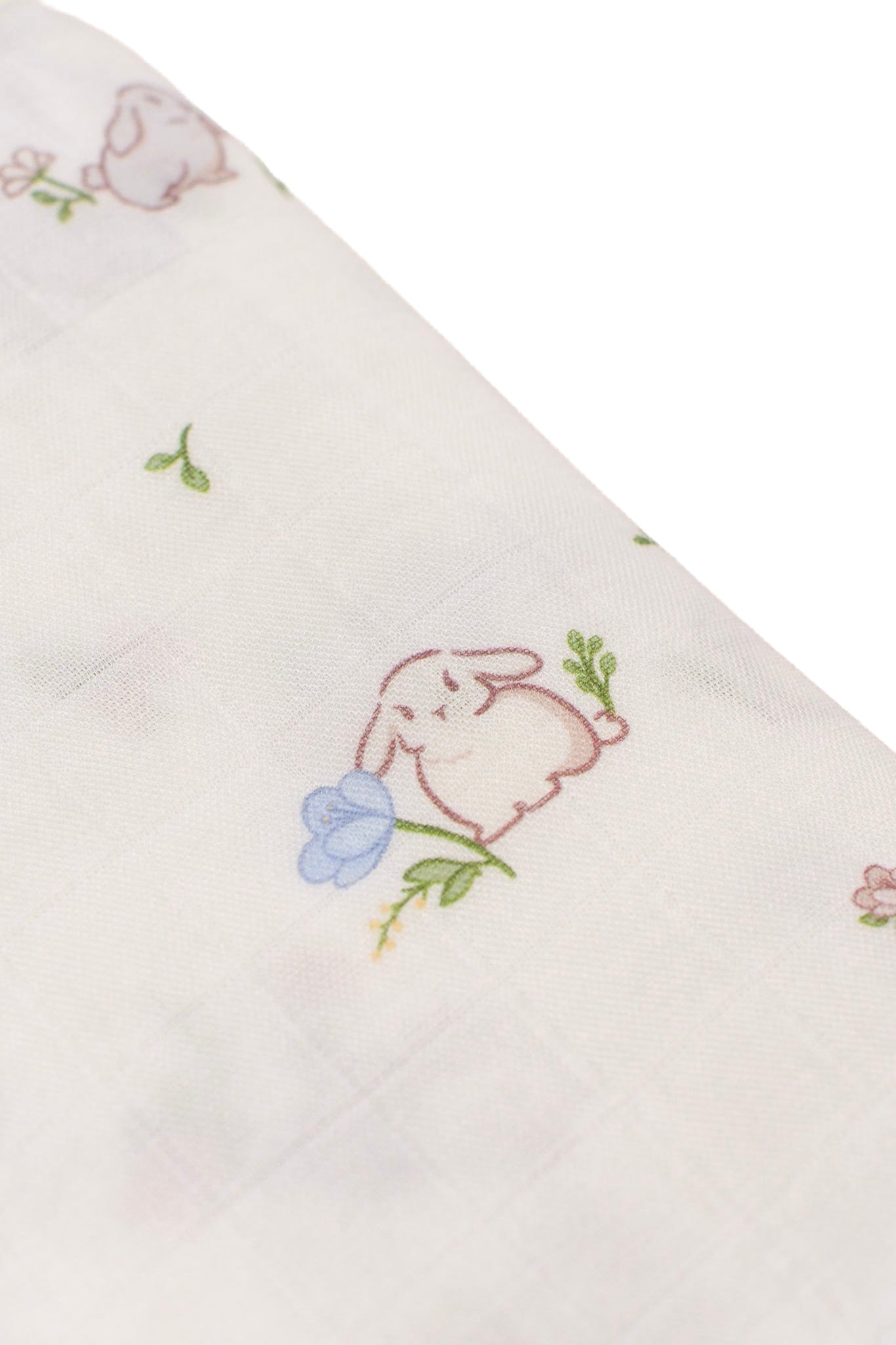 Bamboo Muslin Swaddle - Floral Bunny