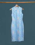 Ladies Mini Peony Cheongsam - Blue Cranes