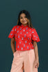 Ladies Amanda Top - Red Vases
