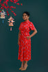 Ladies Sasha Dress - Red Vases