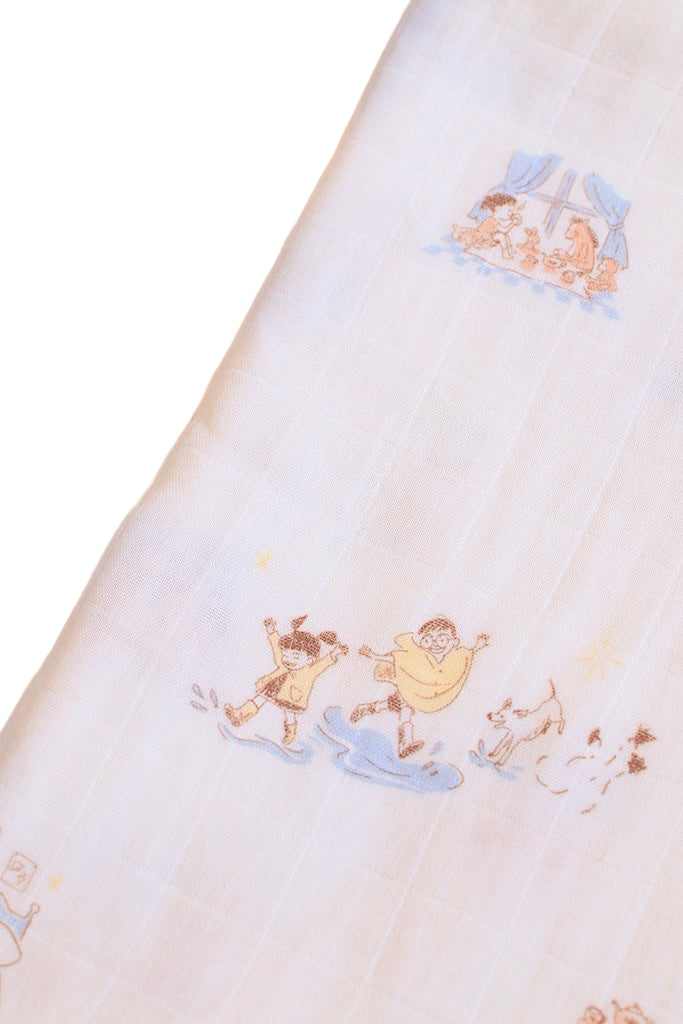 Premium Bamboo Swaddle - Rainy Day | Ideal for Newborn Baby Gifts | The Elly Store Singapore