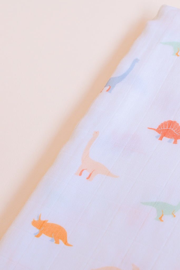 Premium Bamboo Swaddle - Dino | Ideal for Newborn Baby Gifts | The Elly Store Singapore