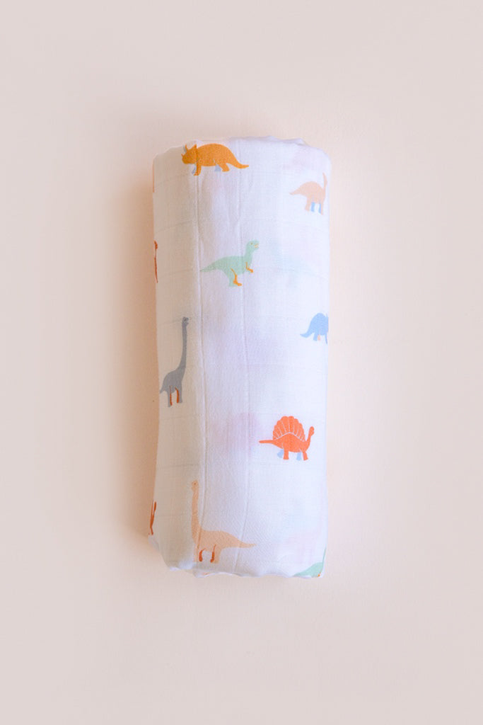 Premium Bamboo Swaddle - Dino | Ideal for Newborn Baby Gifts | The Elly Store Singapore