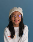 Double-Pom Beanie - Cream