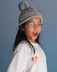 Double-Pom Beanie - Grey