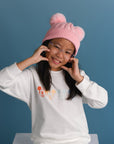 Double-Pom Beanie - Pink