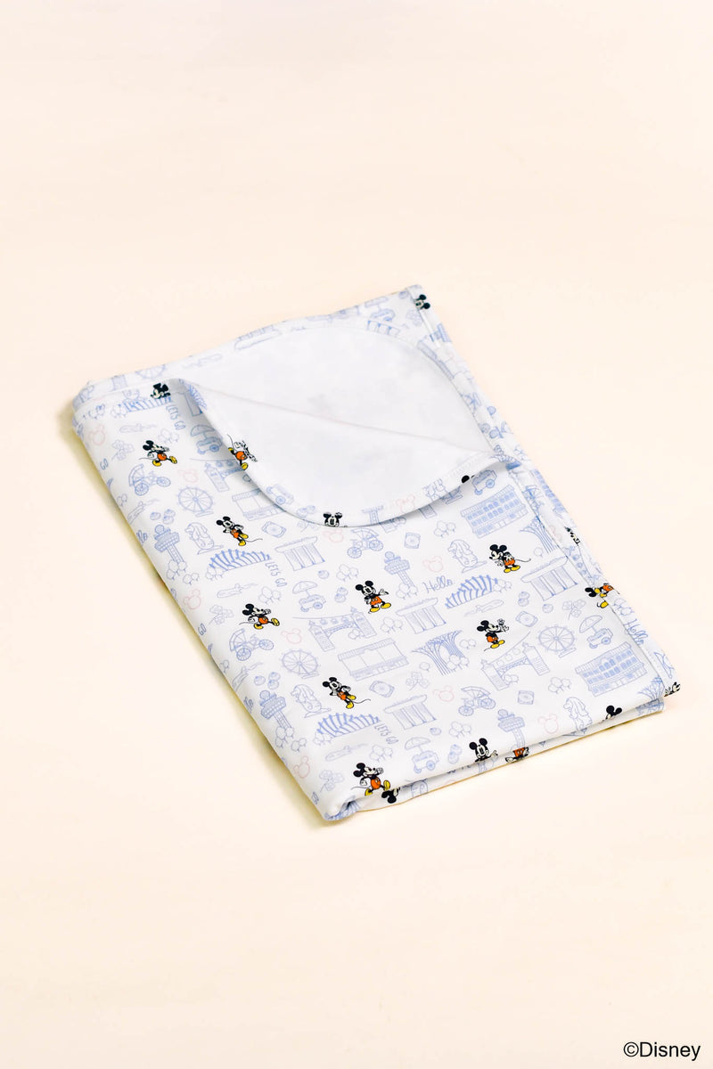 Jersey Blanket - Blue Hello Mickey