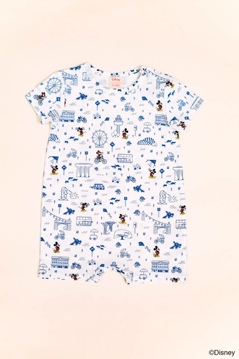 Short-sleeve Romper - Blue Road Trip Mickey