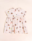 Clara Dress - Pink Chevron Mickey