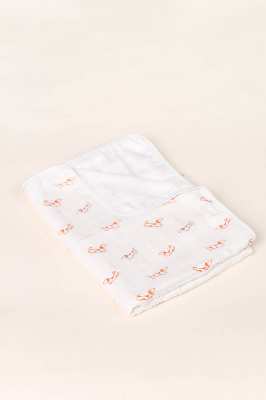 Bamboo Muslin Blanket - Hot Dogs