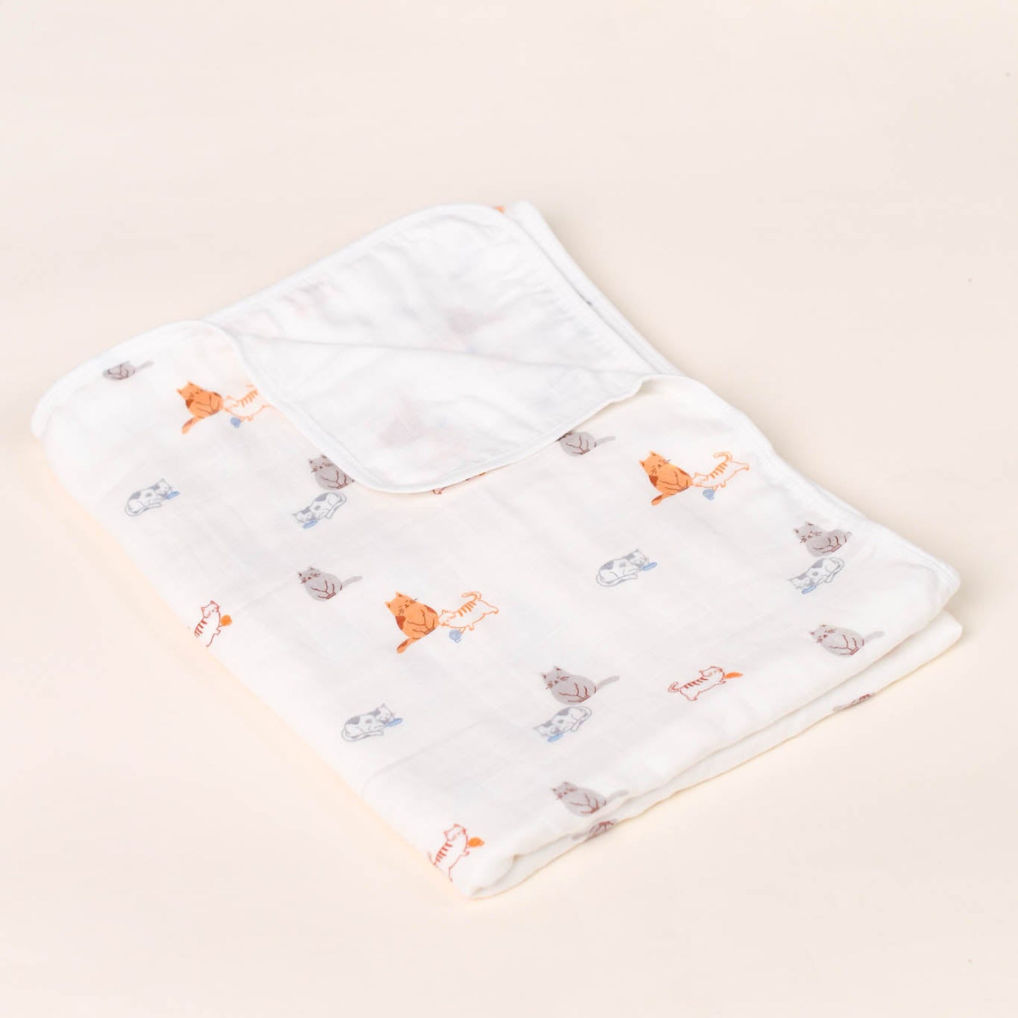 Bamboo Muslin Blanket - Sleepy Cats